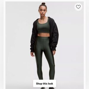 Lululemon satin olive green leggings